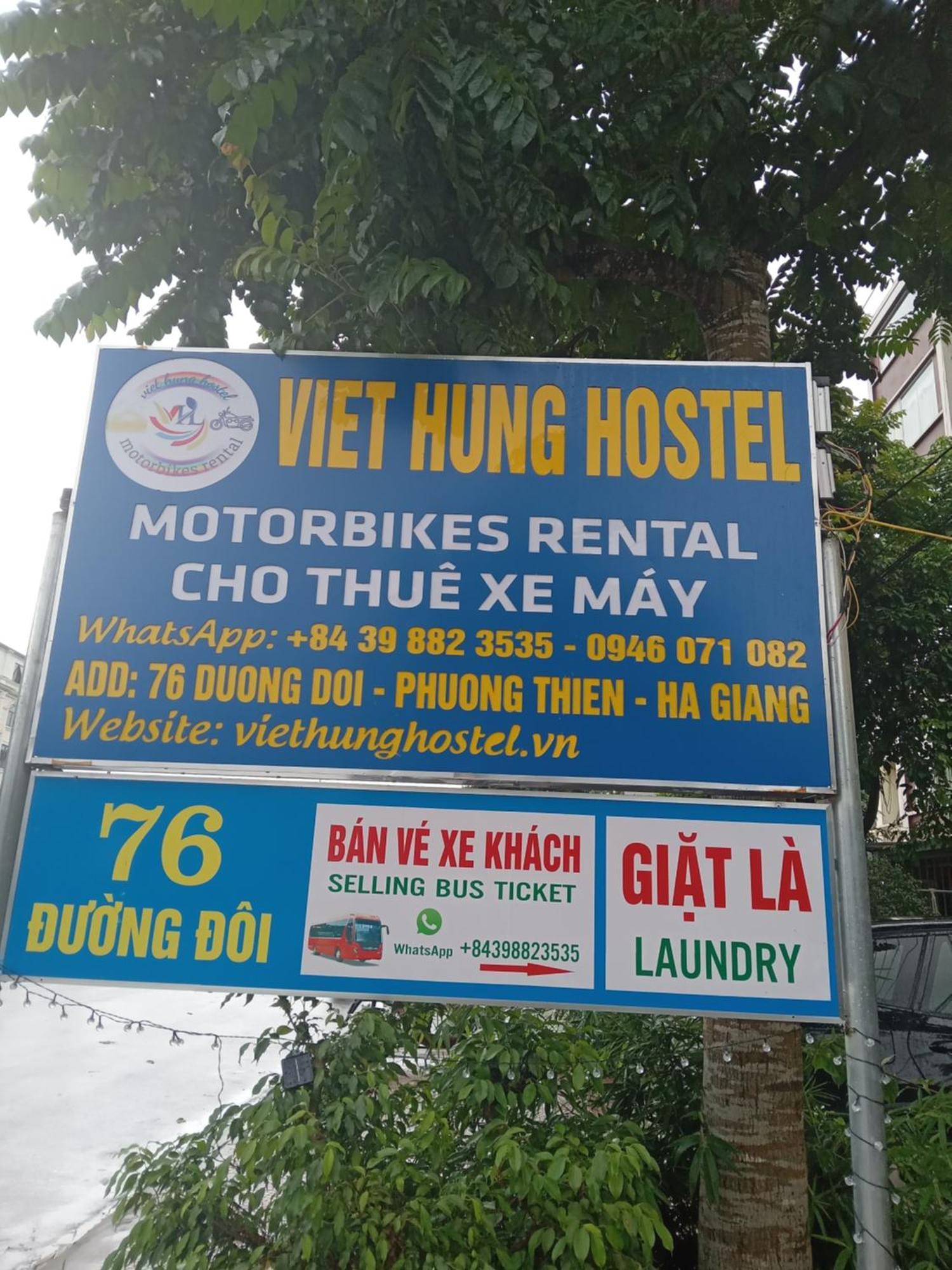 Viet Hung Hostel-Motorbikes-Bus Ticket Lang Lap Exterior foto